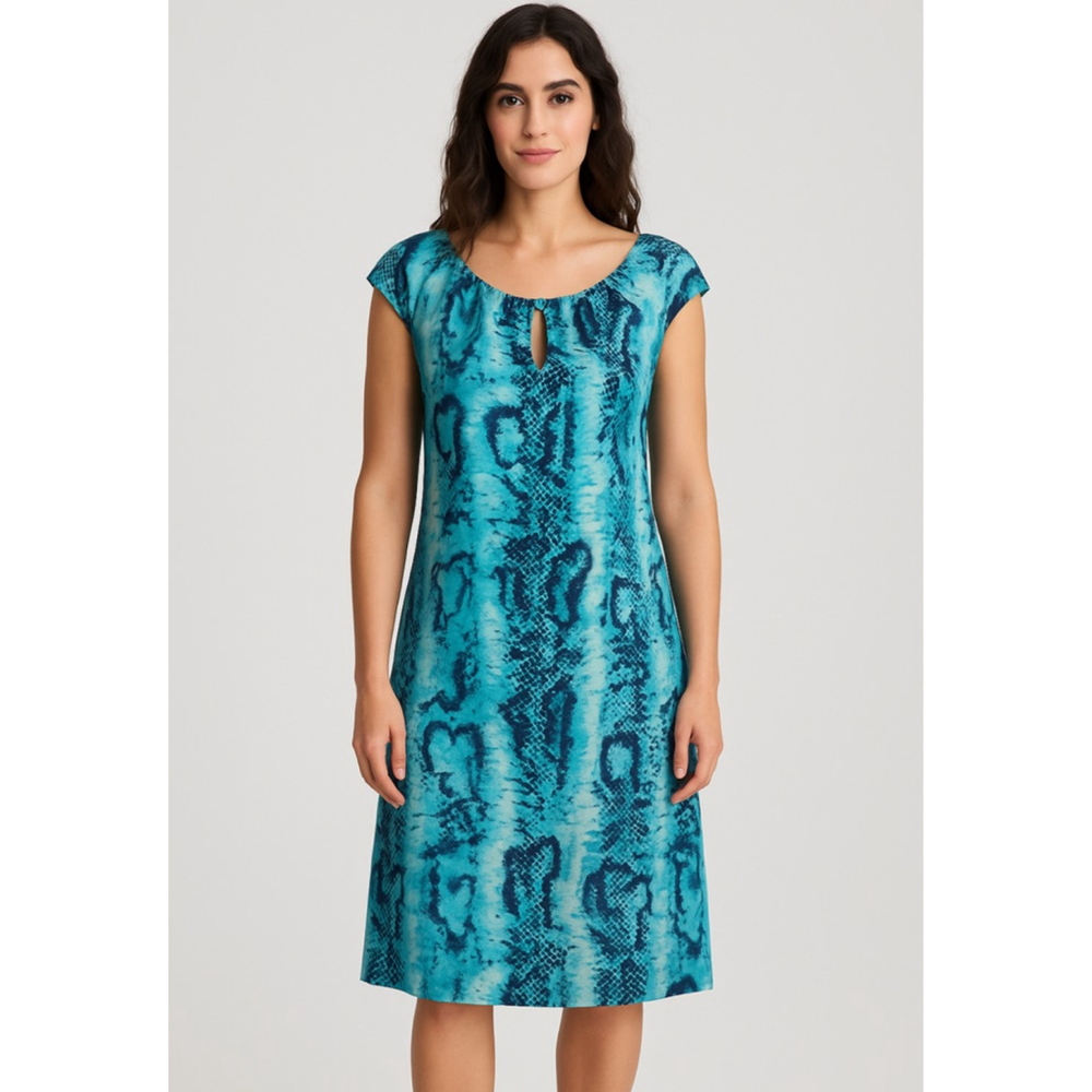 Escada Silk Snakeskin Dress – Size 42 Med EUC
